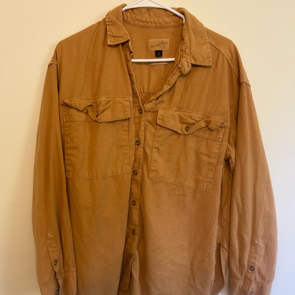 Universal Thread Women's Brown Button Down Shirt